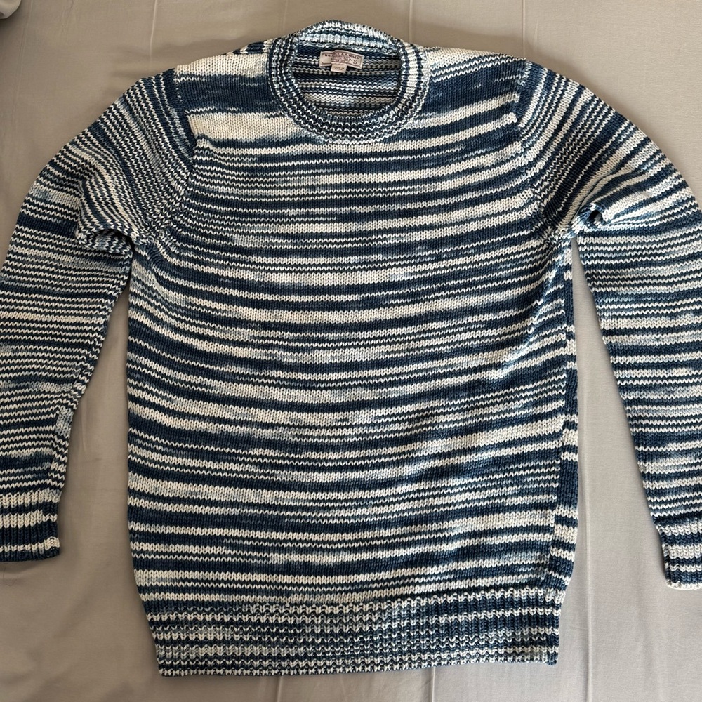 Wallace and Barnes Blue and White Men's Sweater